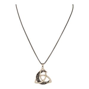 Cresent Moon Triquetra Necklace